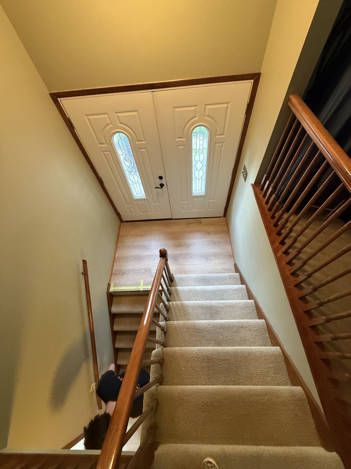 Refinished foyer and stairwell