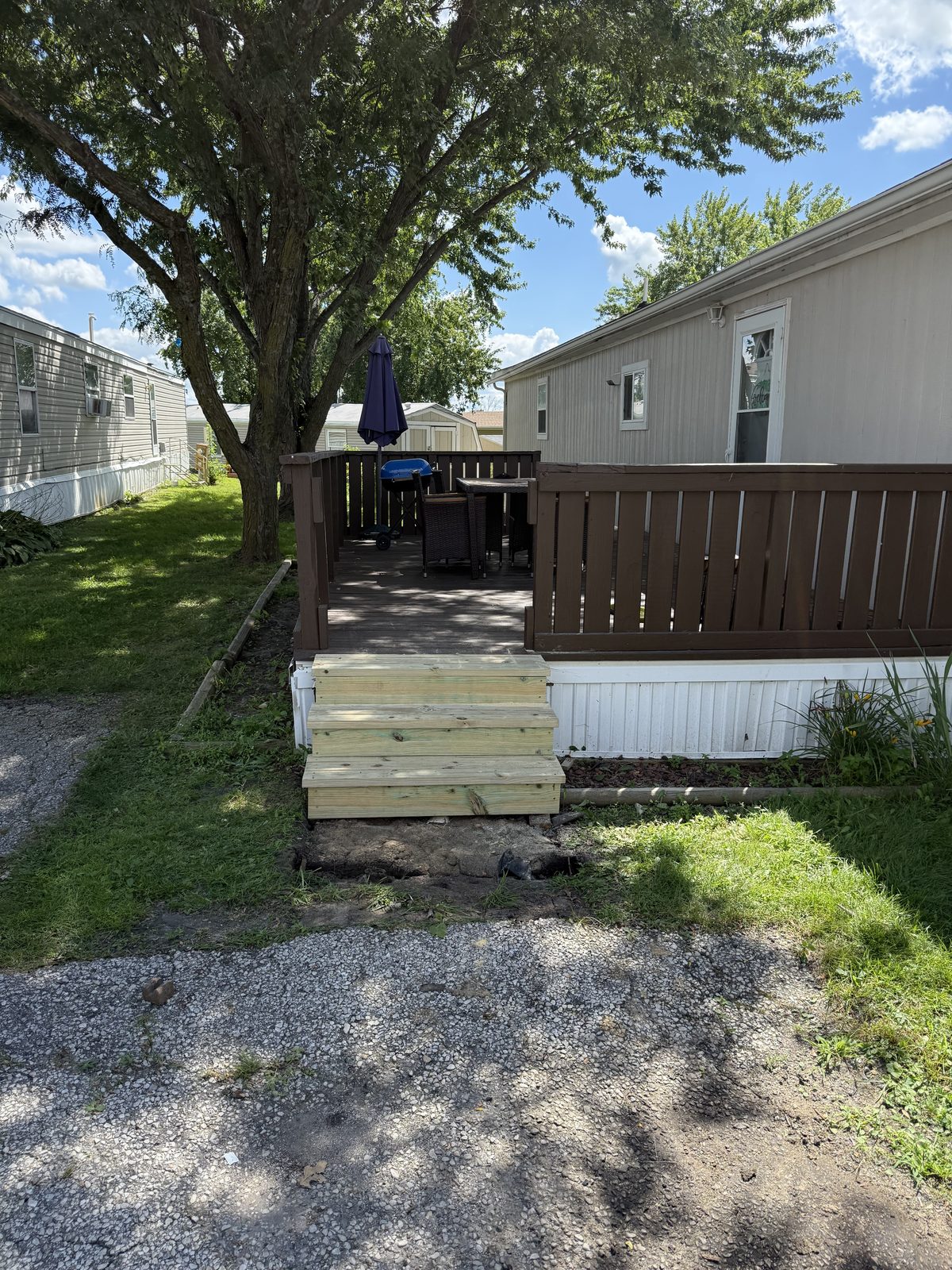 New deck stairs